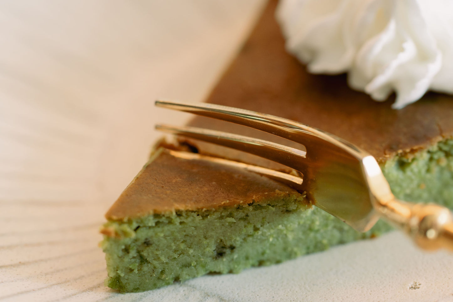 米粉とナチュラルチーズのお茶チーズケーキ